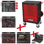 Instrumentu ratiņi ECOline, 7 atvilktnes + 515 gab. instru., KS Tools