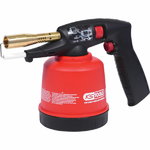 Universal cartridge soldering torch with piezo ignition, red, KS Tools