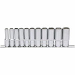 Sešstūra muciņas 3/8" 11 gab. CLASSIC, dziļās, KS Tools