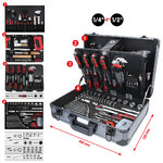 1/4" + 1/2" Universal tool kit set, 149 pcs, KS Tools