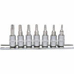 Muciņu komplekts 1/4´´ TX TB10-TB, ar atveri, KS Tools