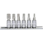 Padrunotsakute komplekt 1/4´´ XZN, M4-M10, 6-osa, KS Tools