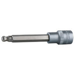 1/2" pallopäinen kuusiokolokärkihylsy, pitkä, 19 x 110mm, KS Tools