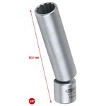 3/8" süüteküünlapadrun, spetsiaalne, liigendiga, 16mm, KS Tools