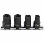 Spirālveida muciņu komplekts 1/4" 8-13mm, 4 gab., KS Tools