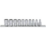 1/4" 12-kanšu muciņu komplekts, 10-daļīgs, KS Tools