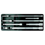 Pikenduste komplekt 1/4´´+3/8´´+1/2´´ CHROMEplus, 9-osa, KS Tools