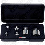 CHROMEplus Adaptor and reducing adaptor set, 6 pcs, KS Tools