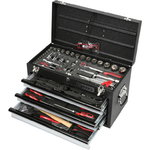 tool kit set 1/2+1/4 in steel box 99pcs ChromePlus KST, KS Tools