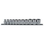 Muciņu 3/8" komplekts CHROMEplus 6-kanšu, 8-19 mm, 11 gab., KS Tools