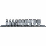 1/4" CHROME+ Bi hex socket set, 10pcs, KS Tools