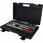 1/2" CHROMEplus Socket set 22pcs, KS Tools