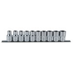 1/2" CHROME+ Hexagonal socket set, 10 pcs, KS Tools