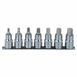 CHROME+ hex bit socket set, 7pcs, 1/2", KS Tools