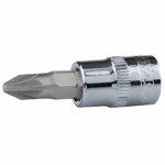 Bit socket 1/4" CHROMEplus PZ2, KS Tools