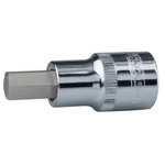 Hexagonal Bit socket 1/2" CHROMEplus,on hang tag 5mm, KS Tools