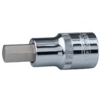 1/2" CHROME+ Bit socket hexagon, short 1/4'', KS Tools