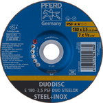 Cut and grind disc PSF DUO Steelox 180x3,5mm, Pferd
