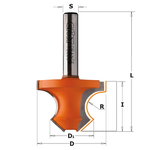 Pirštų frezavimo staklės 45 ° S = 8 D = 36x25 R = 8, CMT