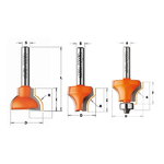 HW OVOLO SASH ROUTER BIT (F)   S=8  D=22X19  R=10, CMT