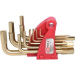 BRONZE+ Hexagon key wrench set 9-pcs., KS Tools