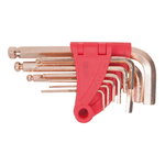 BRONZE+ Hexagon key wrench set, with ball ended, 9-pcs., KS Tools
