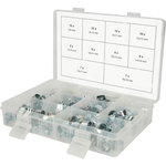 Assortment mini hose clamps, Ų 7-18mm, 78 pcs, KS Tools