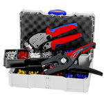 crimping pliers+insulation stripper+connectors set, Knipex