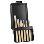 Chisel and punch set, 6 pcs, metal box, Rennsteig