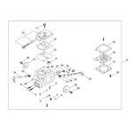Carburetor, diaphragm CS-3410, 335S, Echo
