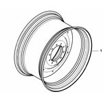 Reinforced rim for JD 6R TW23BX42, John Deere