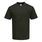 Anti-Static ESD T-Shirt AS20, short sleeve, black S, PORTWEST