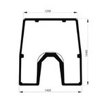Front glass JD L213348, Bepco