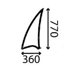 Door glass, left, Manitou MT625, 748126 tinted, Bepco