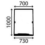 Windshield Manitou 625, 748120 tinted, Bepco