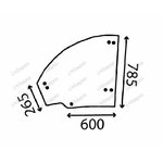 Door glass upper NH 76092688, Bepco