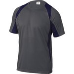T-krekls Bali, poliestera, pelēks/zils, 3XL, Delta Plus