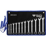 Ratchet spanner set 8-19mm, 12pcs, Brilliant Tools