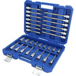 1/2´´ bit socket set, 30 pcs, hexagonal socket profile, KS Tools