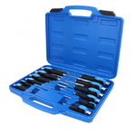 Screwdriver set with hammer cap, 12 pcs, slot, PH Phillips, Brilliant Tools
