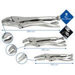 Grip plier set, 3-pcs, Brilliant Tools