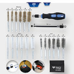Cleaning brush set, 20 pcs, KS Tools