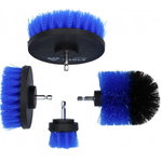 Brush attachment set for power drills, 4 pcs, Brilliant Tools