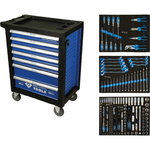 Tool cabinet with 7 drawers and 207 tools, Brilliant Tools