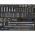 Instrumentu ratiņi ar 7 atvilktnēm un 225 gab. instrumentu, Brilliant Tools