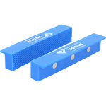 Bench vice-protective jaws with notches, 2 pcs, plastic, Brilliant Tools
