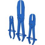 Flexible hose clamps set, straight, 3 pcs, Brilliant Tools