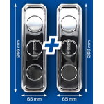 Magnetkauss, roostevaba teras, 2tk, 266x65mm, Brilliant Tools