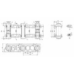 Track chain DuraTrack 44 links, ASTRAK