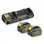 Flexvolt dual fast charger for 18 - 54V + 2x6,0Ah batteries, DeWalt